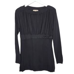 4/$25    -Evie. Black Rayon Knit Empire Waist Sweater - Size M
